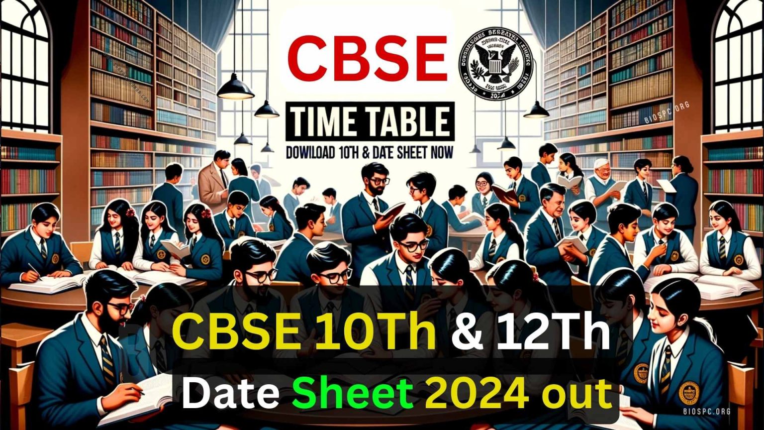 CBSE 2024 Time Table Download 10th & 12th Date Sheet PDF